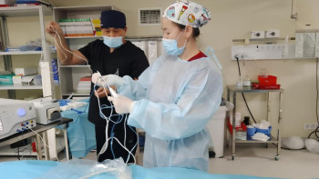 Фотография к новости: 36 жастағы пациентке қалқанша безінің радиожиілік абляциясы жүргізілді