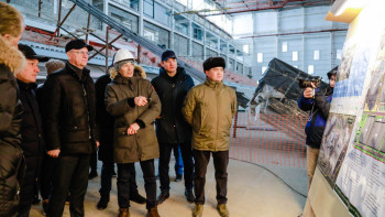 Фотография к новости: Роман Скляр Астанада салынып жатқан нысандарды аралап шықты