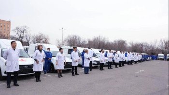 Фотография к новости: Жамбыл облысында 40 жедел жәрдем көлігі жаңарды