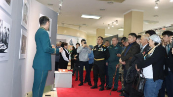 Фотография к новости: Шымкентте әскери-тарихи мұражайдың көшпелі көрмесі ашылды