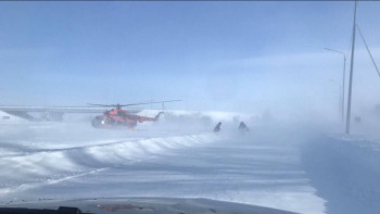 Фотография к новости: Абай облысы. Жолда қалып қойған адамдарға тікұшақ жіберілді