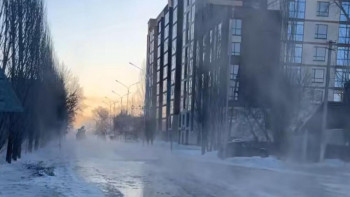 Фотография к новости: Көкшетауда құбыр жарылып 20 шақты көпқабатты үй сусыз қалды