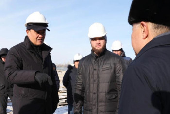 Фотография к новости: Ербол Қарашөкеев Жамбыл облысындағы құрылыс нысандарын тексерді