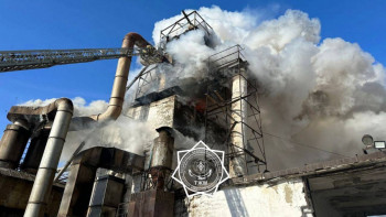 Фотография к новости: Қостанайда элеватор өртеніп жатыр