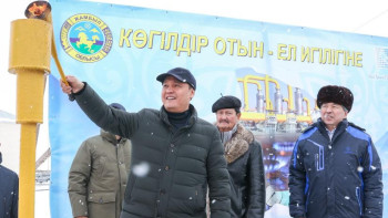 Фотография к новости: Жамбыл облысында Ақкөл ауылына табиғи газ берілді