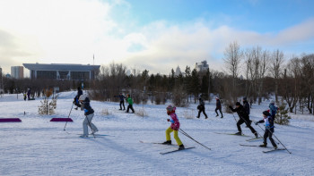 Фотография к новости: Щучинскте шаңғы жарысынан жасөспірімдер арасындағы біріншілік мәресіне жетті