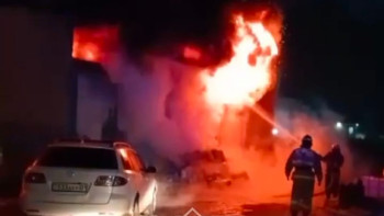 Фотография к новости: Астанада Байқоңыр ауданында ірі өрт болды