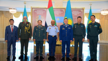 Фотография к новости: Біріккен Араб Әмірліктерінің әскери делегациясы келді