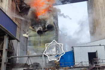 ШҚО-да 20 тонна астық салынған элеватор өртеніп жатыр