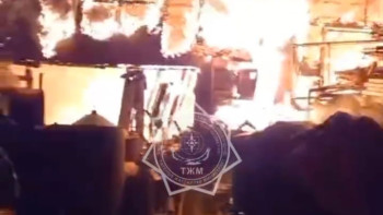 Фотография к новости: Алматыда ағаш ұстаханасы цехындағы өрт сөндірілді