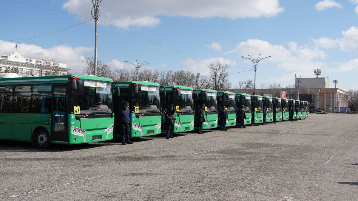Таразда биылға жоспарланған 70 автобустың 24-і ел игілігіне берілді