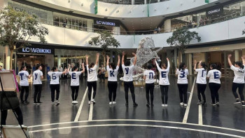 Фотография к новости: Астанада сауда орталығында туберкулезге қарсы күреске арналған флешмоб өтті