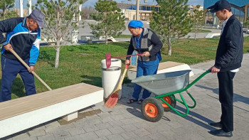 Фотография к новости: Тазару күні Түркістан облысында жалпыхалықтық сенбілік өтті