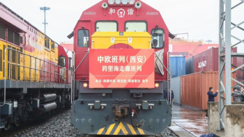 Фотография к новости: Қазақстандық терминалдан Сиань портына алғашқы контейнерлік пойыз жолға шықты