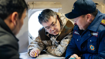 Фотография к новости: Шәпкенов су басу қаупі бар аумақтарға аэровизуалды тексеру жүргізді