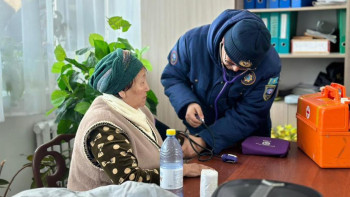 Фотография к новости: Су тасқыны. Апаттар медицинасы орталығының қызметкерлері көмекке келді