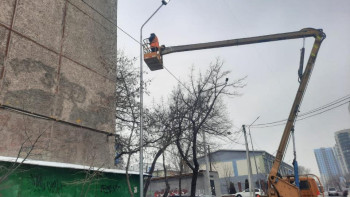 Фотография к новости: Алматының Бостандық ауданында 110-нан астам шам ауыстырылды