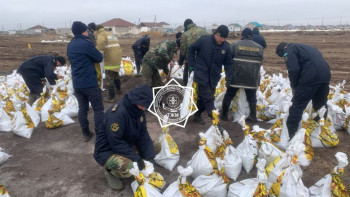 Фотография к новости: Ақмола облысының ауылдарына шымкенттік құтқарушылар көмектесуде