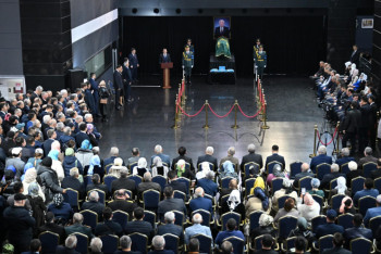 Фотография к новости: Әшімбаев Өмірбек Байгелдімен қоштасу рәсіміне қатысты