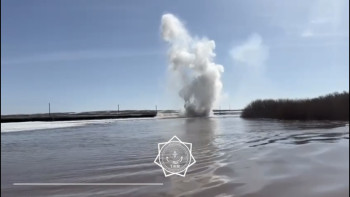 Фотография к новости: Тобыл өзенінде мұз жару жұмыстары жүргізілді