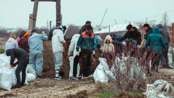 Фотография к новости: Су басқан ауылдағы іс шаралар оң нәтежие көрсетуде
