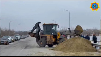 Фотография к новости: Қызылордалық 35 құтқарушы Қостанайға көмекке келді