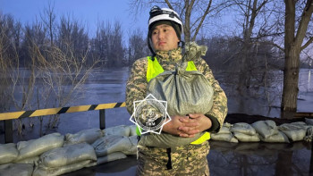 Фотография к новости: ТЖМ су тасқынымен күресіп жатқан құтқарушылардың жүрек тебірентер суреттерімен бөлісті