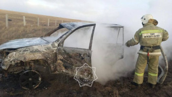 Фотография к новости: ТЖМ автокөлік өртенген жағдайда не істеу керектігін айтты