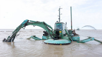 Фотография к новости: Жайық-Каспий каналының сағасында тереңдету жұмыстары жүргізілуде