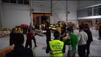 Фотография к новости: Түркістаннан кезекті гуманитарлық көмек су басқан облыстарға жіберілді