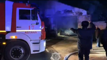 Фотография к новости: Астанада ТҚО ғимараты өртенді
