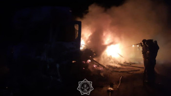 Фотография к новости: Түнде бірнеше қалада көліктер өртенді