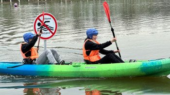 Фотография к новости: "Таза Қазақстан": Алматыда қайықпен судағы жарыс ұйымдастырылды