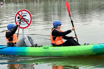 Фотография к новости: "Таза Қазақстан": Алматыда қайықпен судағы жарыс ұйымдастырылды