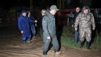 Фотография к новости: Жамбылдың Жасөркен ауылында су деңгейі төмендеді