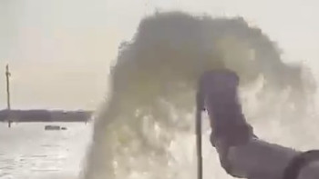 Фотография к новости: Құлсары қаласында 15 мың текше метр су сорылды