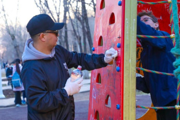 Фотография к новости: Таза Қазақстан. Астанада экологиялық науқаны аясында «Тоқта, вандал!» акциясы өтті