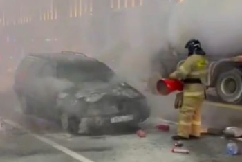 Фотография к новости: Астана мен Шымкентте автокөлікте өрт болды