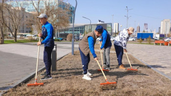 Фотография к новости: "Киелі мекен": елордада спорт шеберлері экологиялық акцияға қатысты