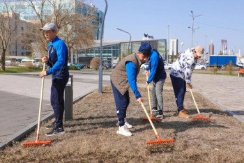 Фотография к новости: "Киелі мекен": елордада спорт шеберлері экологиялық акцияға қатысты