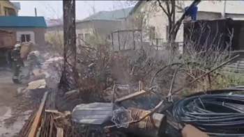 Фотография к новости: Қызылордада қойма өртке оранды