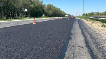 Фотография к новости: "Самара-Шымкент" автожолының бір бөлігі жөнделіп бітуге жақын