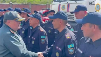 Фотография к новости: Шымкенттік құтқарушылар үйлеріне келді