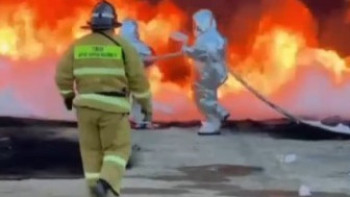 Фотография к новости: Степногорскіде үлкен қойма өрті толығымен сөндірілді