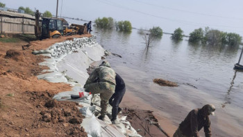 Фотография к новости: Жайықтағы су тасқынына қарсы іс-шараларға 7000-ға жуық адам тартылды