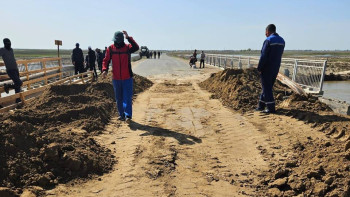 Фотография к новости: Қызылқоға: екі көпір мен автожолдар қалпына келтірілді