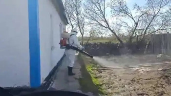 Фотография к новости: СҚО-да су кеткен аумақтар дезинфекцияланып жатыр