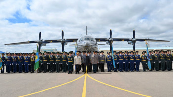 Фотография к новости: Тоқаев Ұлттық ұлан авиабазасының ашылу рәсіміне қатысты