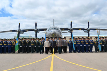 Фотография к новости: Тоқаев Ұлттық ұлан авиабазасының ашылу рәсіміне қатысты