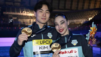 Фотография к новости: Әртістік жүзу: Эдуард Ким мен Наргиза Болатова Парижде топ жарды